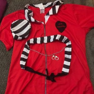 Plus Size Retro Jailbird Costume.
